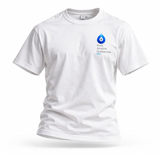 T-shirt B Alkaline Water — Blanc - B Alkaline.ca